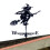 Μεταλλικά ανεμοδείκτες Adifare Black Witch Shape Weathercock 75x40cm Δείκτης κατεύθυνσης ανέμου 1