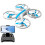 Jacenvly Festival Drone με φώτα LED, διπλή κάμερα, αεροφωτογράφηση 6K HD, τετρακόπτερο, 1