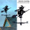 Μεταλλικά ανεμοδείκτες Adifare Black Witch Shape Weathercock 75x40cm Δείκτης κατεύθυνσης ανέμου 7