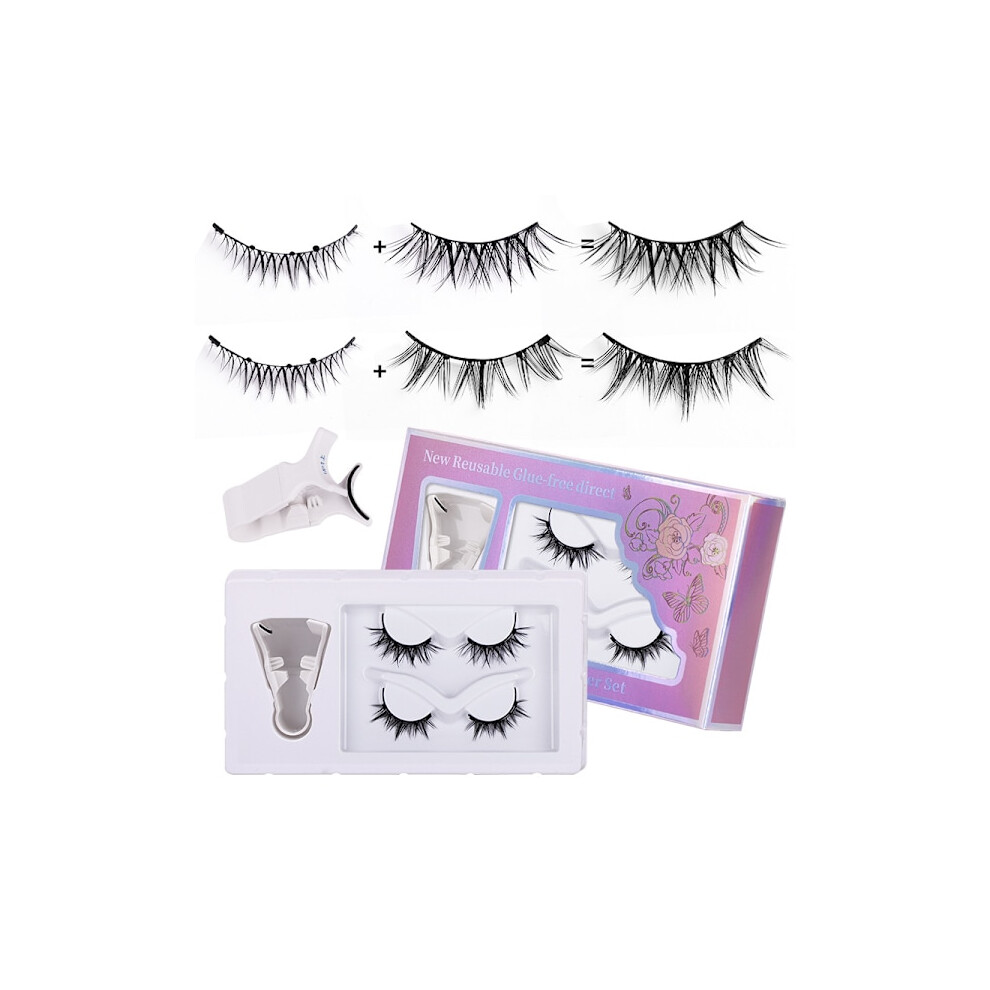 New European and American magnetic false eyelashes, upgraded positioning magnet eyelash set, thick eyelash set CT08-5