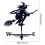 Μεταλλικά ανεμοδείκτες Adifare Black Witch Shape Weathercock 75x40cm Δείκτης κατεύθυνσης ανέμου 6