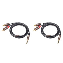 2x RCA-Kabel HiFi-Stereo 3,5 mm auf 2 RCA Audiokabel Aux RCA-Buchse 3,5 Y-Splitter für Verstärker, Autoradio, Mobiltelefon