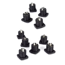 10 vielseitige Speakon-Kabelstecker, schwarz, 4-polig, einfach zu montieren, für professionelle Soundsysteme
