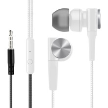 Nappikuulokkeet mikrofonilla, 3,5 mm:n langalliset kuulokkeet iOS- ja Android-älypuhelimille, kannettaville tietokoneille, MP3-, peli-, Walkman- ja