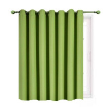 K100Panel termisk isolerte mørkleggingsgardiner med toppmalje, limegrønn, 100" B x 84" L, kompatibel med soverom, stue