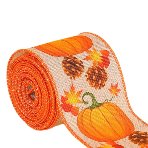 Κορδέλα 180In5Yards για την Ημέρα των Ευχαριστιών, Φθινοπωρινή Συγκομιδή, Κορδέλα Overlock 2