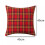 Conjunto de 2 capas de almofada xadrez natalinas, capa de almofada quadrada para sofá, quarto ou carro, 45x45cm (18x18 polegadas) 3