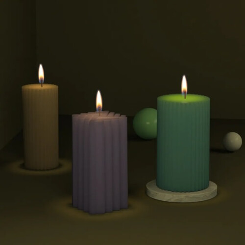 3 moldes 3D de silicona para velas DIY con forma geométrica. Moldes hechos a mano. 1