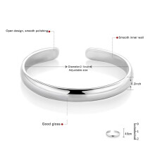 Damearmbånd i massivt 925 sterlingsølv, justerbart armbånd, jentesmykker, bursdagsgave