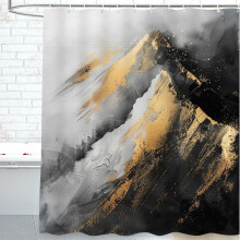 Cortina de chuveiro gótica com estampa de morcegos e flores, 183 x 183 cm (72 x 72 polegadas), poliéster impermeável com 12 ganchos, ideal para