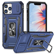 Compatibile con iPhone 13 Pro Max - Custodia CamShield / Protezione fotocamera antiurto Blu compatibile con Apple compatibile con iPhone 13 Pro Max