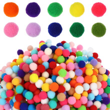 1000 stk. pomponger, forsyninger, farger, pomponger, plysjballer, pomponger, leker, assorterte pomponger