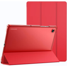 Étui compatible avec la tablette Samsung Galaxy Tab A8 10,5 pouces (SM-X200/X205/X207), fin et translucide, avec support pliable en trois parties.