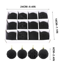 hengsof 12PCS 6CM Weihnachtskugel-Set, bruchsichere künstliche Baumschmuck-Hängedekorationen für die Weihnachtsdekoration im Innenbereich