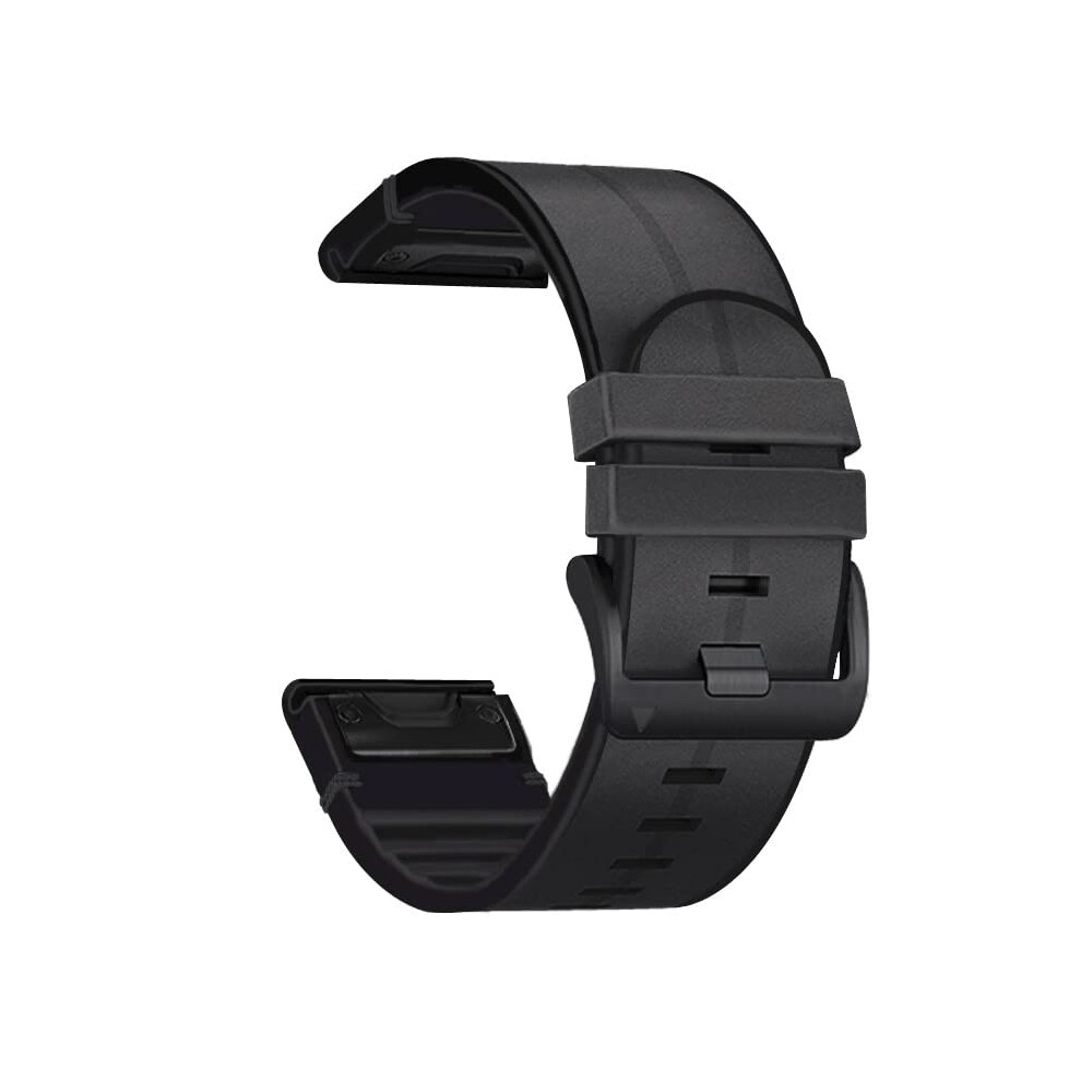 Watch Band 26Mm Waterproof Silicone Leather Easyfit Strap For Garmin Fenix 7X 6X 5X Approach S60 9164114975560