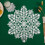 Sawpy Vinyl Metallic Tischsets mit durchbrochenem Design, Schneeflockensilber 1