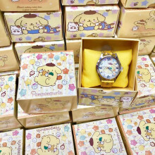 Sanrio Hellokitty trykkklokke Anime elektronisk klokke i kunstskinn Kawaii My Melody-klokke Kuromi gave med gaveeske til jenter