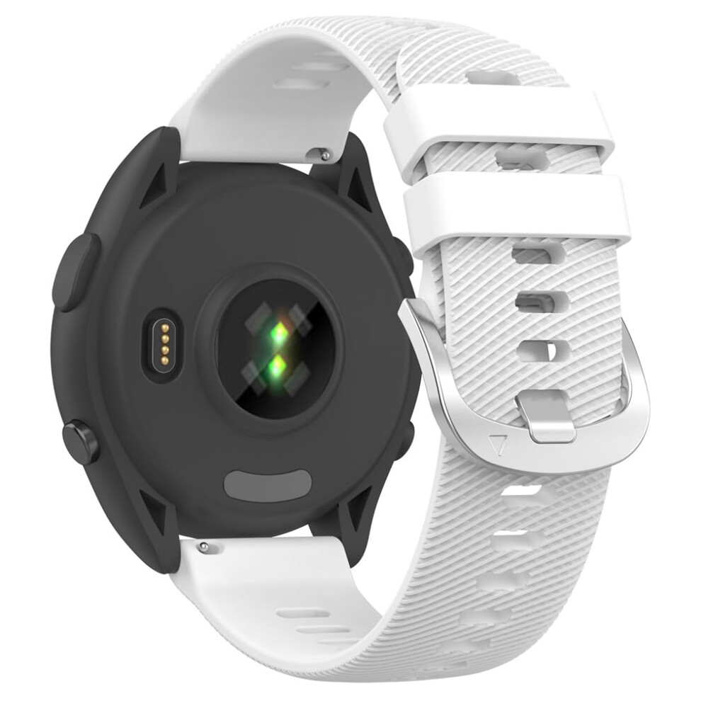Replacement Band Silicone Strap Compatible With Garmin Forerunner 265 255S Venu 2S Vivoactive 4S White 9365369294318