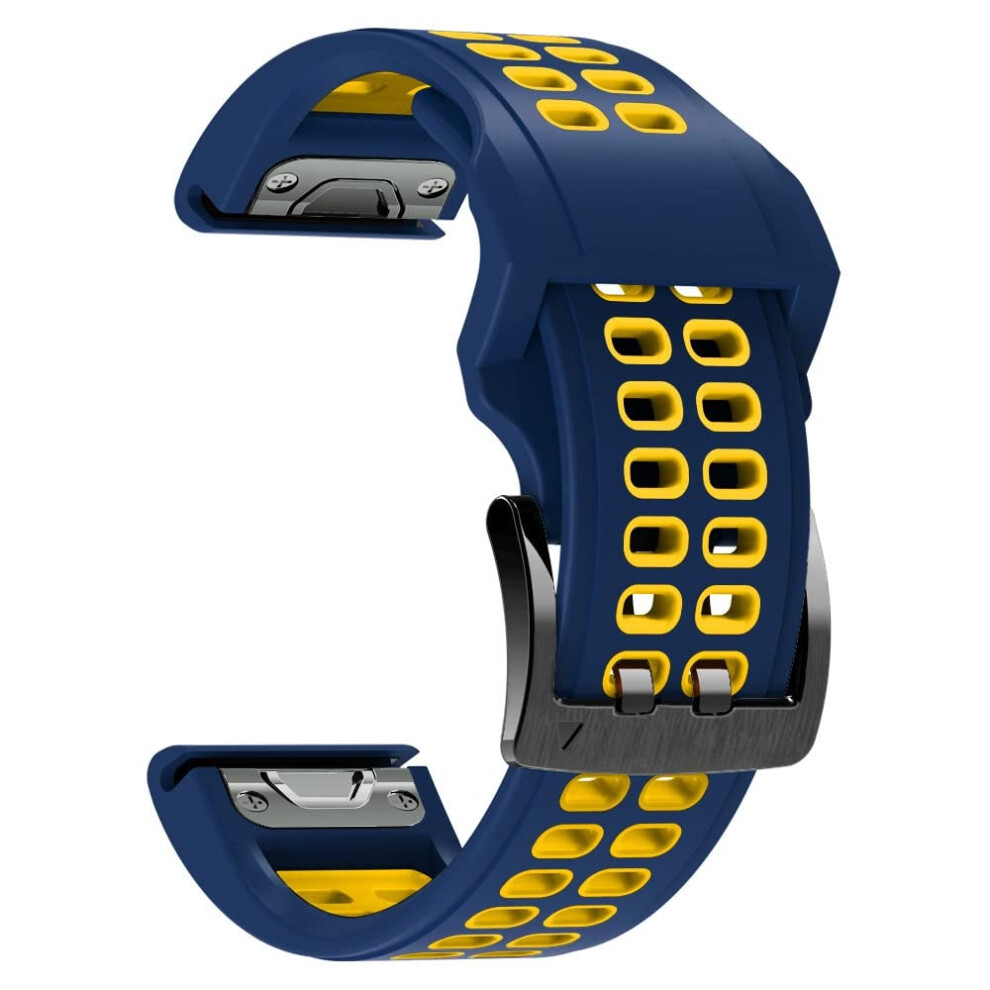 26Mm Quick Fit Silicone Watch Band Compatible With Garmin Fenix 6X, Enduro, 5X Plus And 945 9099447337993