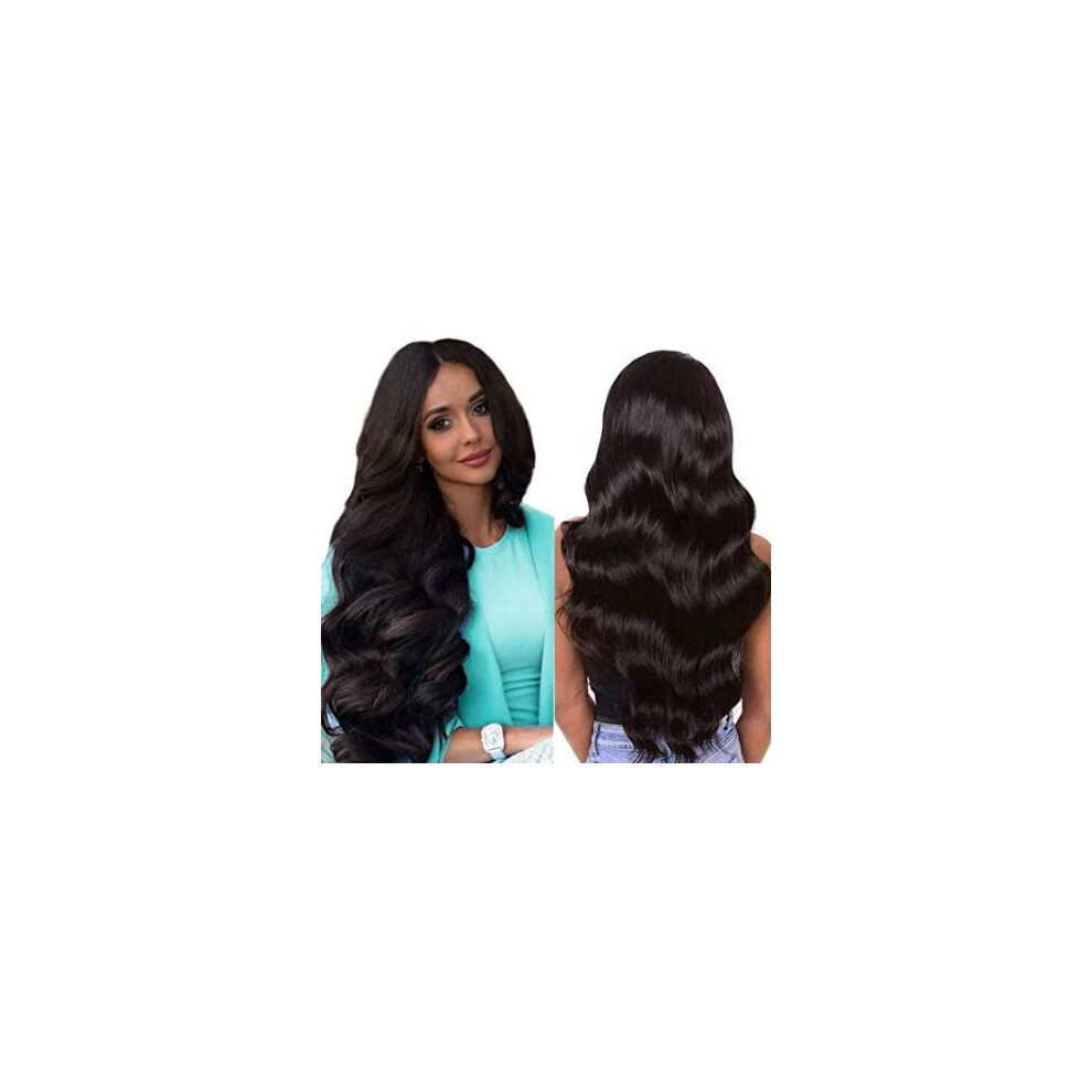 Unisex 20 Inch Body Wave Human Hair Lace Front Wig Pre Plucked Hairline Glueless 150% Density