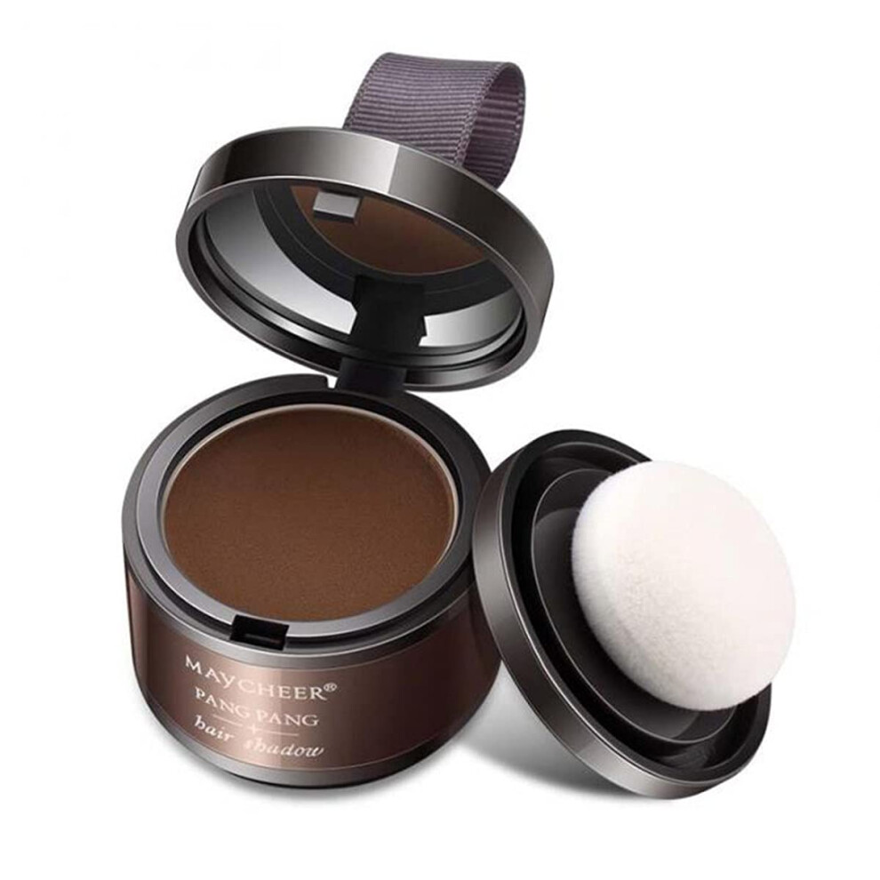 Brown Hairline Powder Waterproof Root Touch Up For Thin Hair With Puff And Mirror 4G