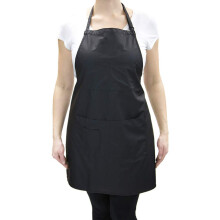Vinyl Apron Waterproof Chemical Resistant with Adjustable Neck Strap and Multi Pockets Black