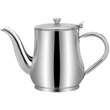 Ölbehälter aus Edelstahl, auslaufsicher, mit Filter, Ausgießer, Küchenölbehälter, Sieb, Ölflasche (32 oz)