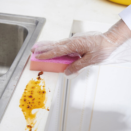 100pcs Disposable Plastic PE Gloves for Home Kitchen Restaurant 2