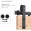 2pc Sliding Barn Door Hardware Set Black Anti-jump Disk Block 3