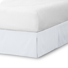 Bare Home Doppelbett-Bettrock, gebürstet – Premium1800Collection – 38 cm Überhang – California King, Weiß