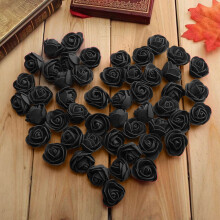100 stuks schuimrozen van PE-schuim, kunstbloemen, slinger, bruiloft, Valentijnsdag, doe-het-zelf cadeaus, zwart