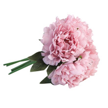 XIUH Woondecoratie Kunstzijde Nepbloemen Pioenroos Bloemen Bruidsboeket Bruidshortensia PP (Paars)