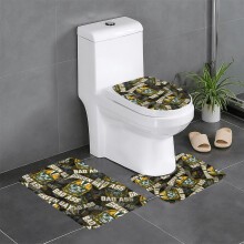 GBP_Packers Team 3-delige badkamertapijtset, antislip badkamertapijt 24x16 inch