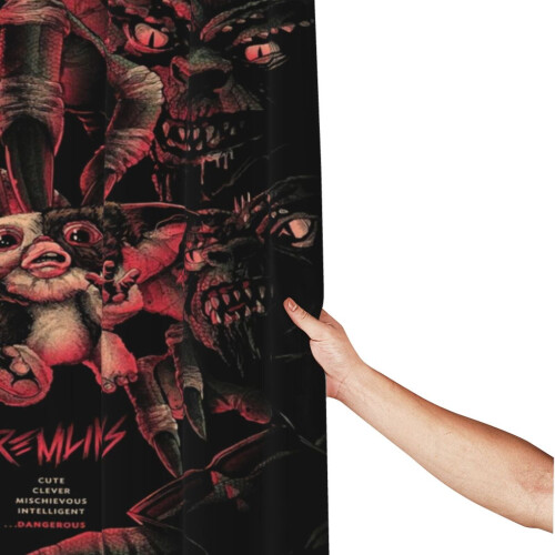 Κουρτίνα ντους Gremlins 60 "X72" Διακοσμητικό σετ κουρτινών μπάνιου για το σπίτι και την 1