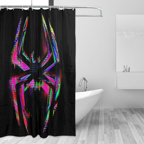 Κουρτίνα ντους Into the Spider-Verse 60x72in, Συσκότιση, Αδιάβροχη, Ανθεκτικό στη μούχλα, 2