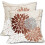 Μαξιλαροθήκες Burnt Orange 18x18 ίντσες, Σετ 2 τεμαχίων, Συμβατές με φθινοπωρινές 1