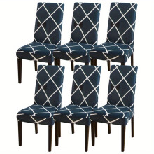DEKAXID 4er- oder 6er-Set elegante, dehnbare Stuhlhussen – abnehmbar, waschbar und einfach anzubringen für Küche, Hotel und Esszimmer