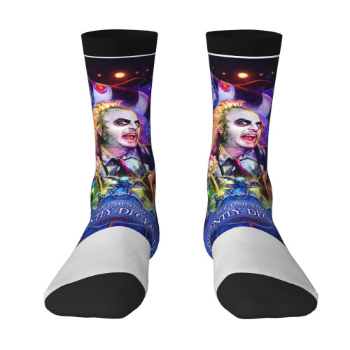 Beetlejuice Unisex Αστεία Κάλτσες με Τρισδιάστατη Εκτύπωση, Ανδρικές Διασκεδαστικές