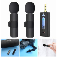 Kripyery Lavalier Microphone with Reverb, Noise Reduction, Headphone Monitoring, Dual Channel for Radio & Meeting Room Recording