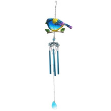 YiFudd1PC Bemaltes Kolibri-Windspiel aus rostfreiem Metall zur Wanddekoration
