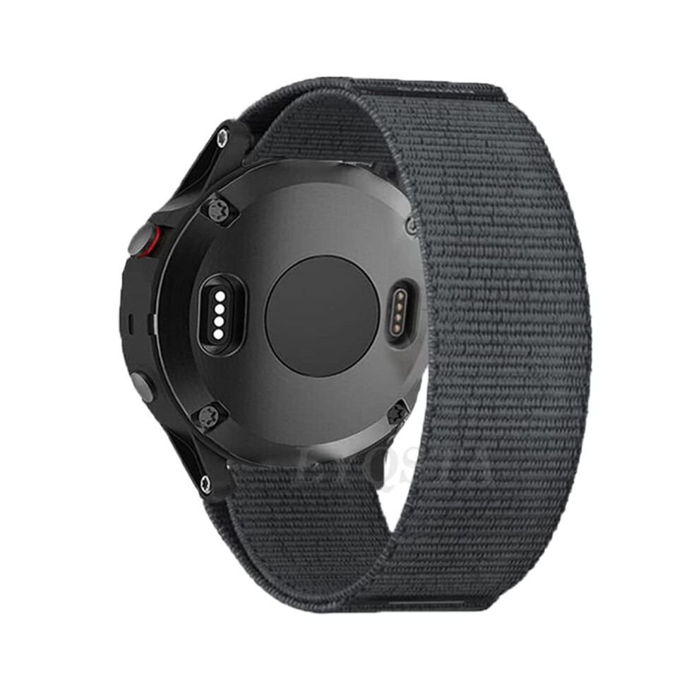 Nylon Quick Release Watch Band 26Mm 22Mm For Garmin Fenix 6 6X Pro 5X 3Hr 935 945 Durable Easyfit Strap Gray 9164114976185