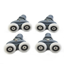 4x Twin Bathroom Shower Door Roller Runner Wheels Sliders 23mm Dia