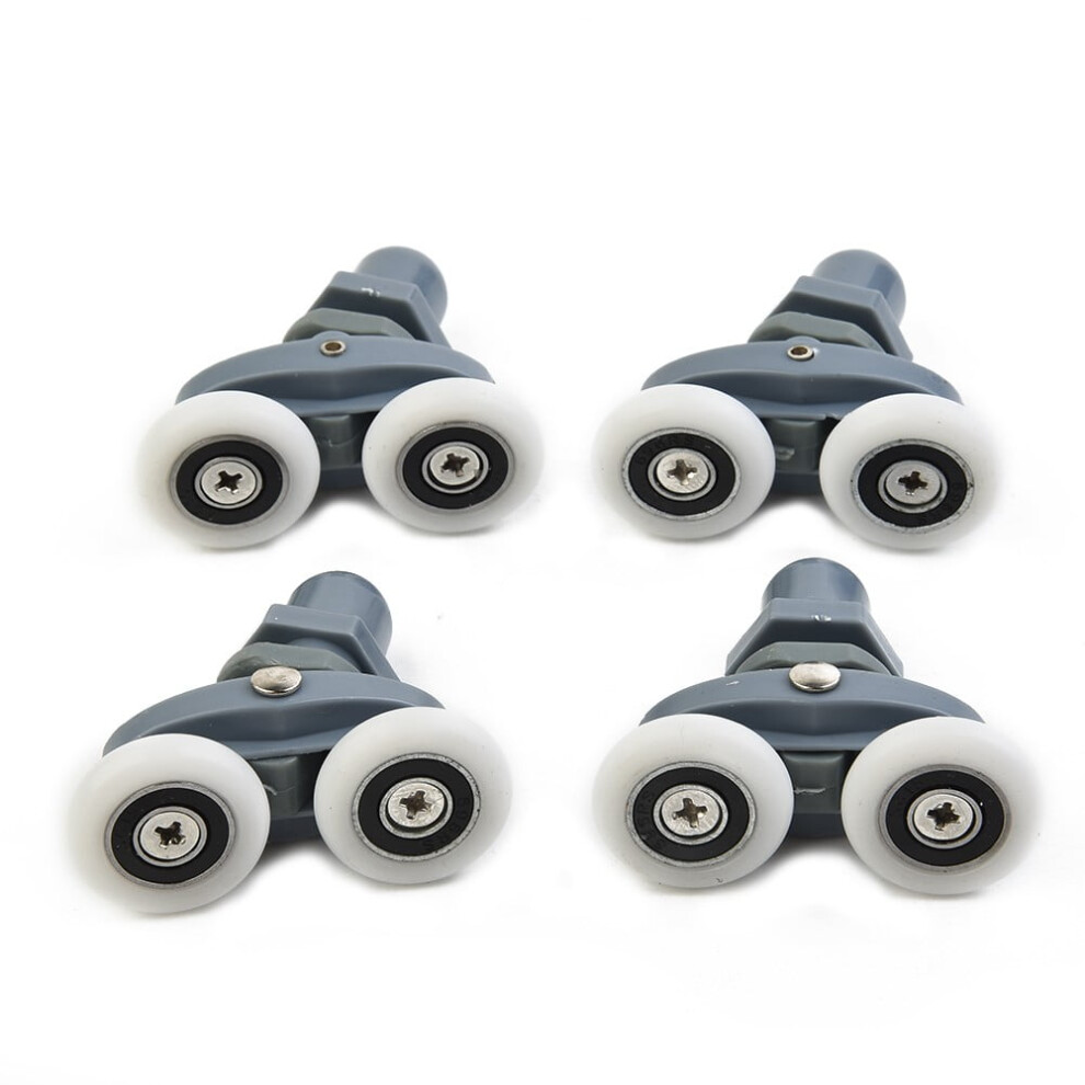 4X Twin Bathroom Shower Door Roller Runner Wheels Sliders 23Mm Dia 9482828462832