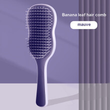 Siquannnn Hoofdkam tegen roos Nieuwe kam in bananenbladvorm voor lang haar, haarkam voor huishoudelijk gebruik, massage, speciale luchtkussenkam voor