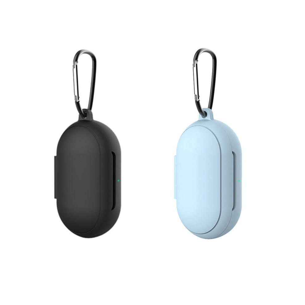2 Pcs Silicone Protective Case For Galaxy Buds 2019 Earphone Flip-Open Case Shockproof Cases, & Black 9482828463143