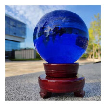 Natural Blue Quartz Crystal Ball 50mm for Meditation Healing and Positive Energy Decor