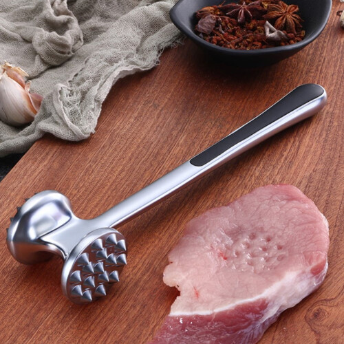2 Stück doppelseitiger Fleischhammer, Fleischklopfer für die Küche, Rindersteak, Fleischklopfer 1
