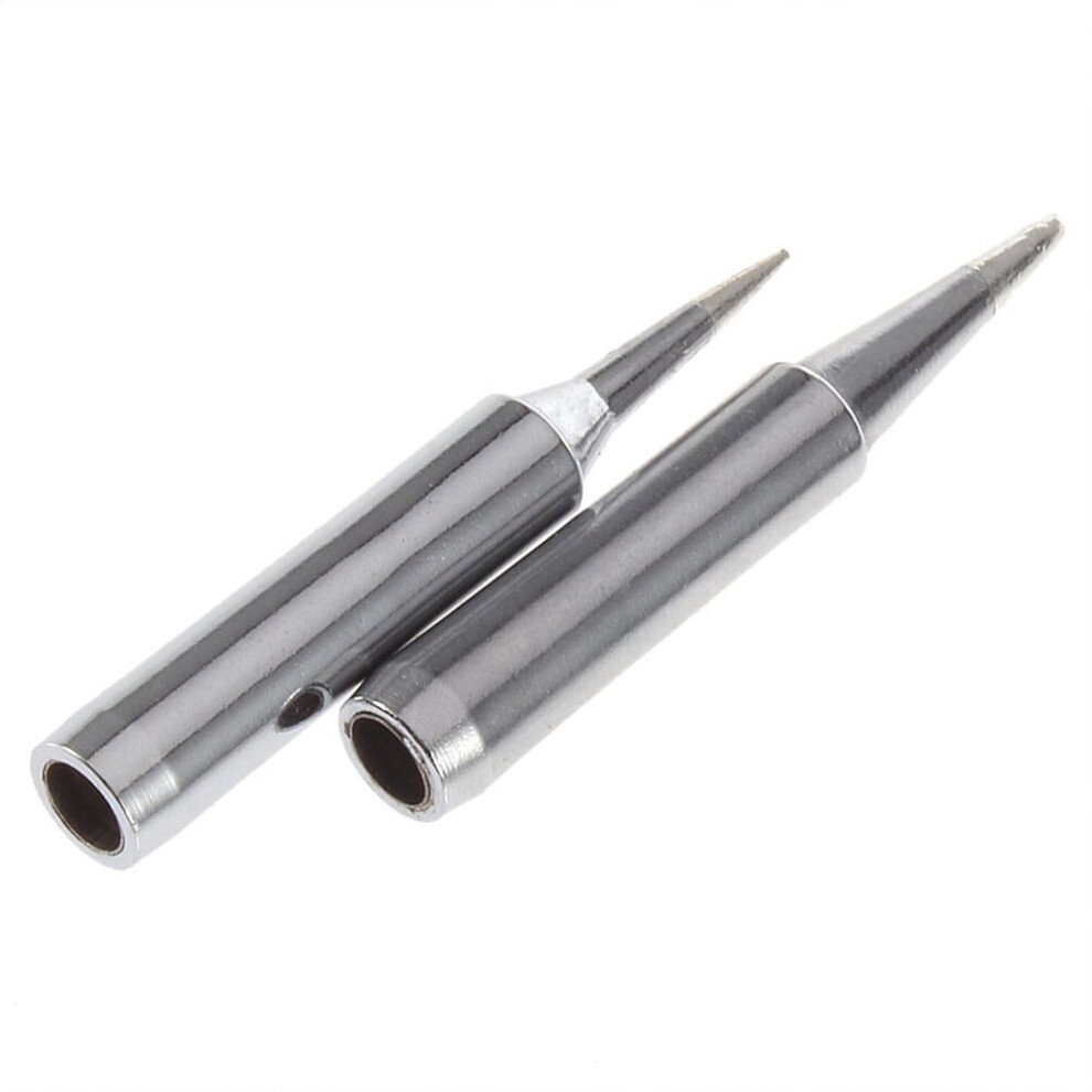 A Set Of 10Pcs Different Lead-Free Solder Soldering Iron Tips 900M-T For Station 900M 933 376 907 825D+ (Silver) 9149926038641