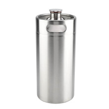 Mini fût, fût à bière miniature de 4 L en acier inoxydable avec couvercle à spirale - Fournitures pratiques pour la maison et l'hôtel