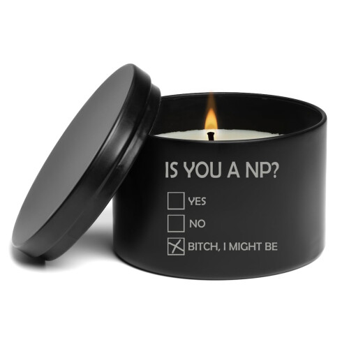 Αρωματικό κερί δώρου 8oz με καπάκι Is You A NP Αστείο δώρο για νοσοκόμα (εσπεριδοειδή -